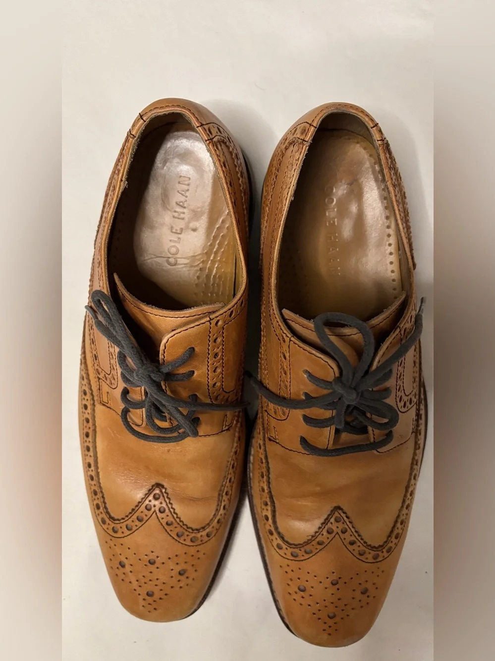 Cole Haan Air Giraldo British Tan Leather Wingtip Oxfords Men’s 9 M